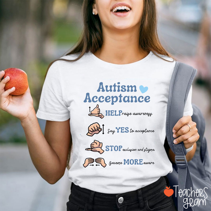 Autism Acceptance Teacher T-Shirt