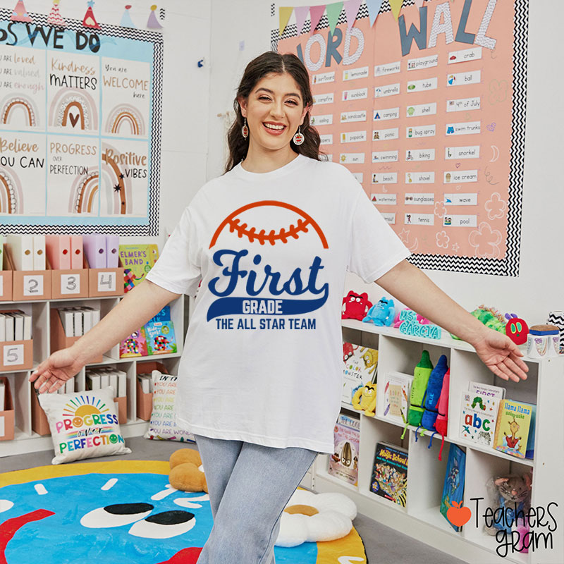 Personalized Baseball The All Star Team Teacher T-Shirt