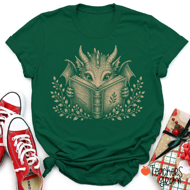 Reading Dragon Teacher T-Shirt
