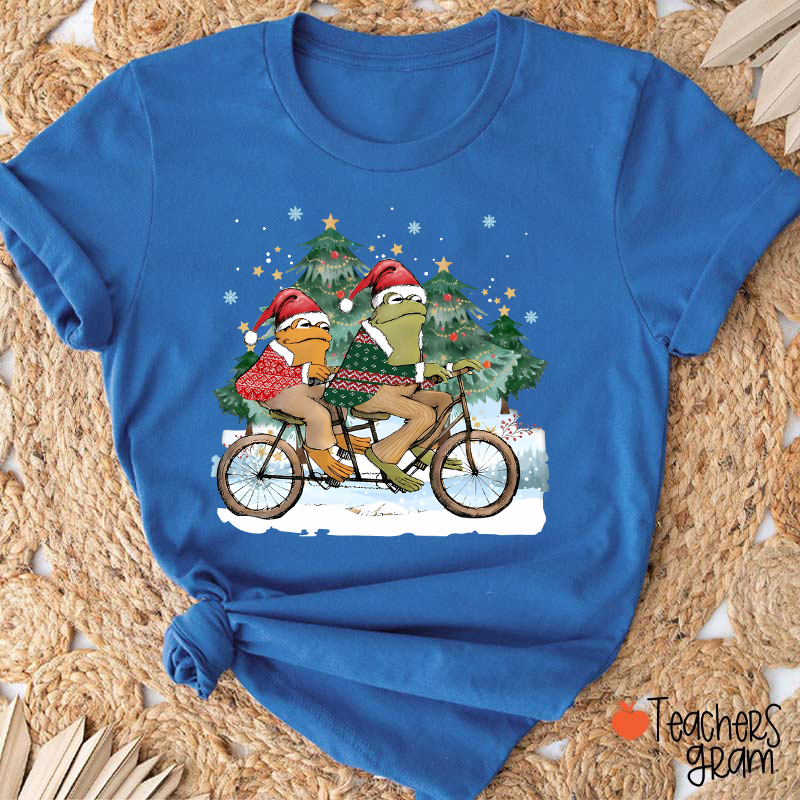 Frog And Toad Christmas Teacher T-Shirt