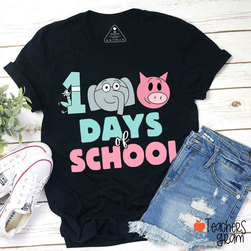 100 Days Of School Children's Books Teacher T-Shirt