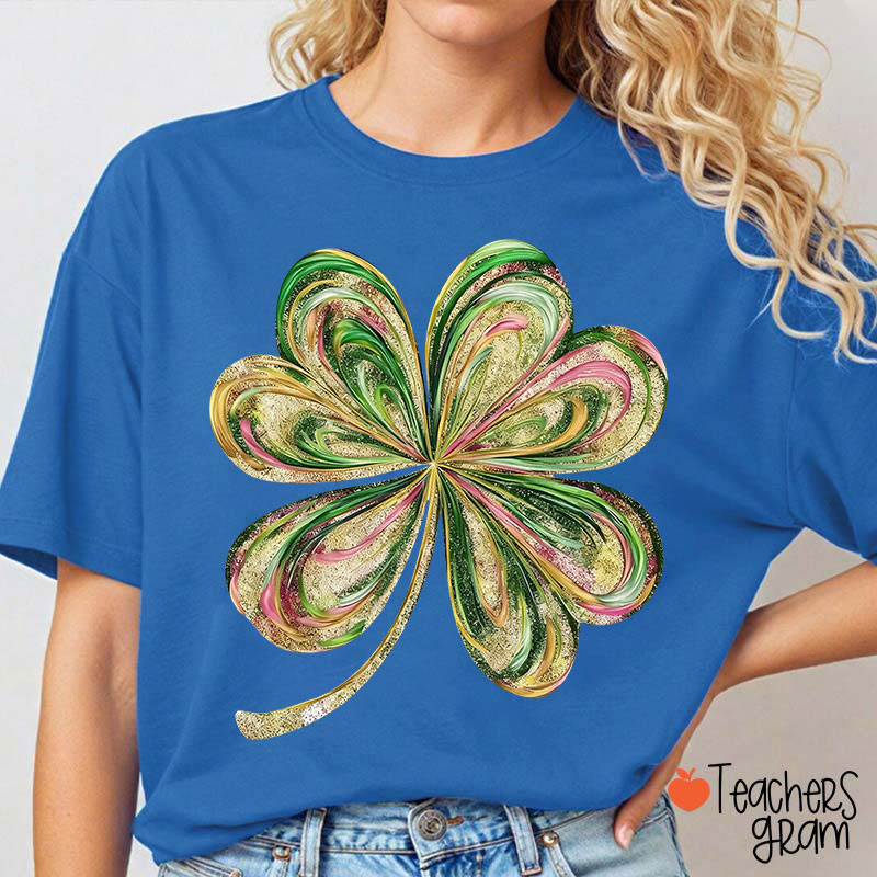 Retro Shamrock Teacher T-Shirt