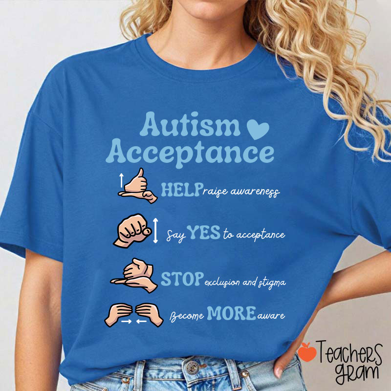 Autism Acceptance Teacher T-Shirt