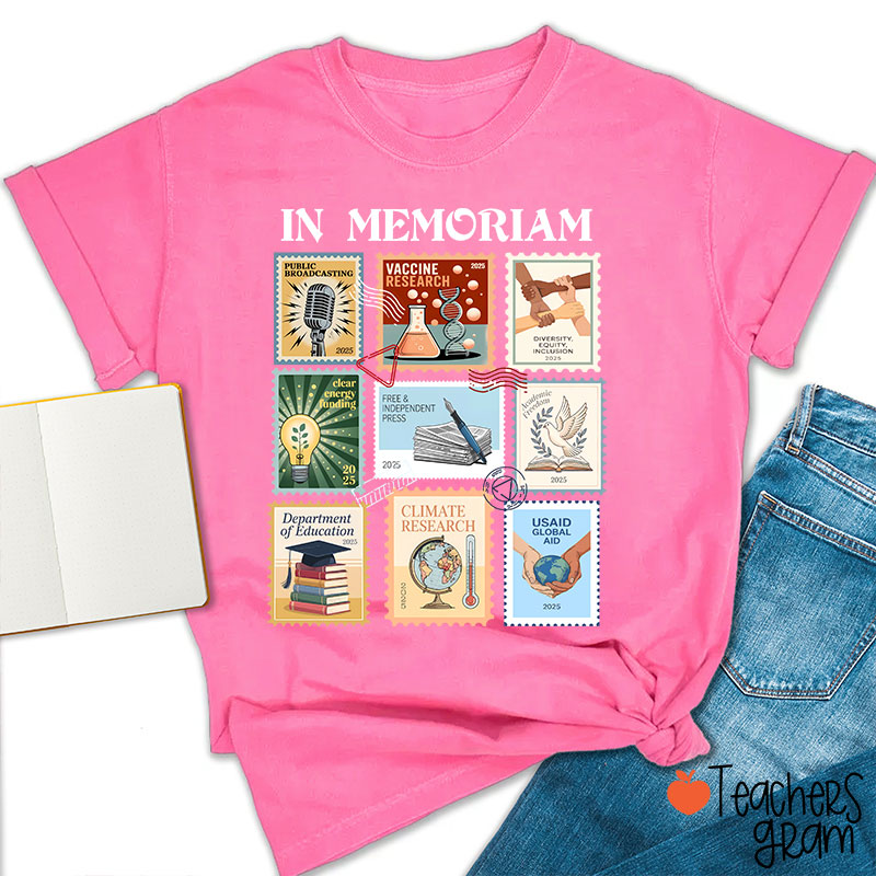 Retro In Memoriam Teacher T-Shirt