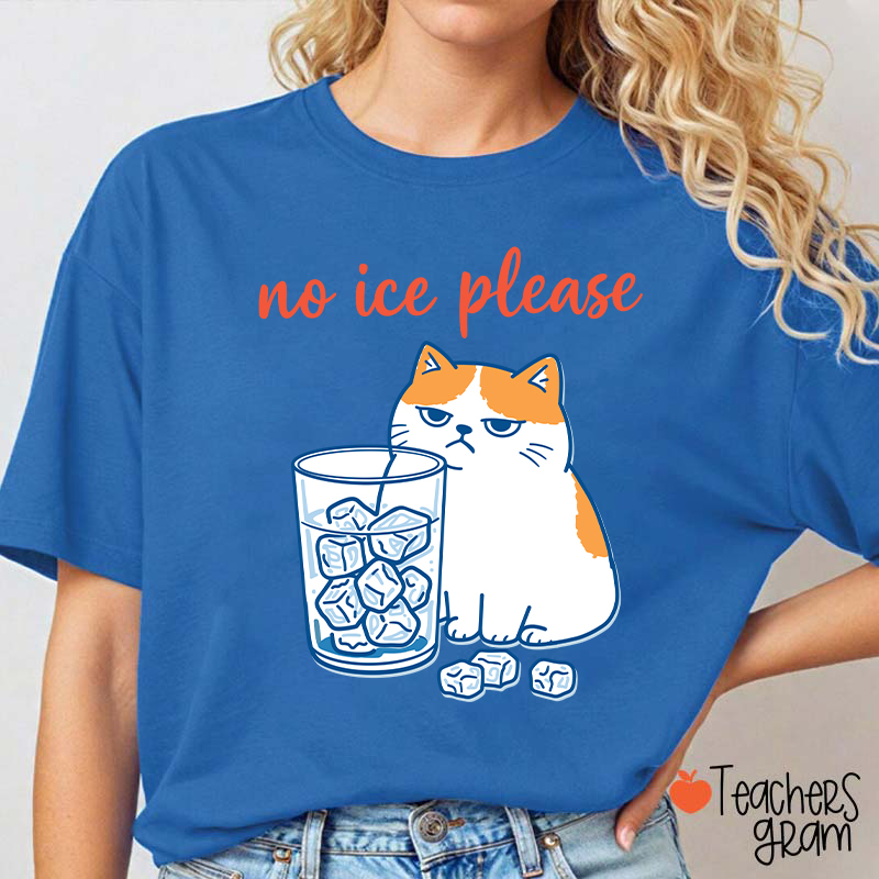 No ICE Please Cute Cat Teacher T-Shirt