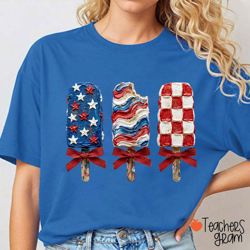 Patriotic Popsicle Teacher T-Shirt