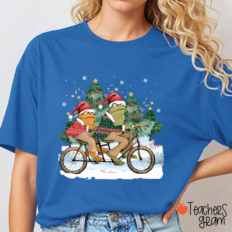 Frog And Toad Christmas Teacher T-Shirt