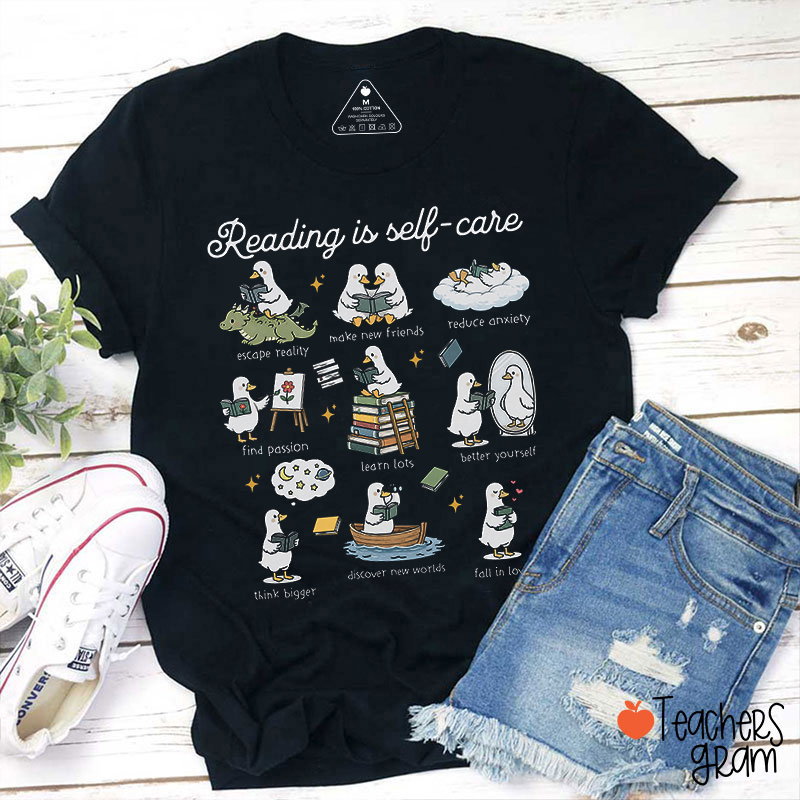 Reading Is Self-Care Teacher T-Shirt