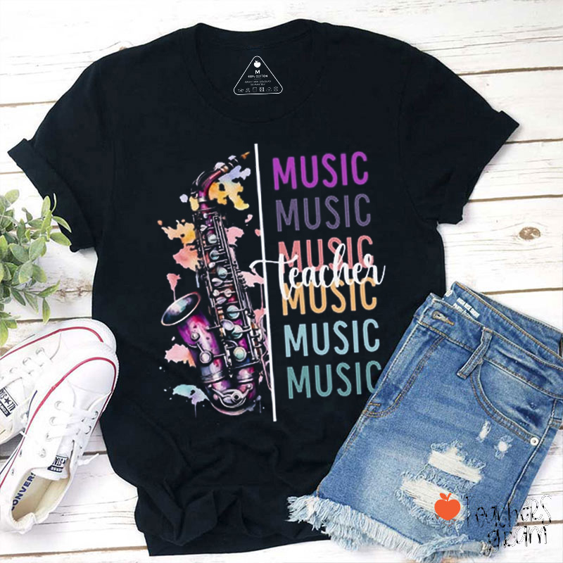 Music And Saxophone Teacher T-Shirt