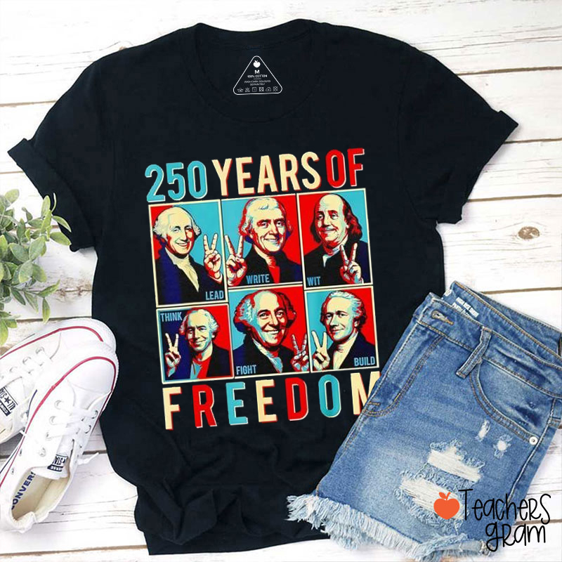 250 Years Of Freedom Teacher T-Shirt