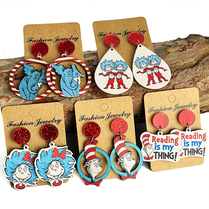 Reading Is My Thing Teacher Wooden Earrings