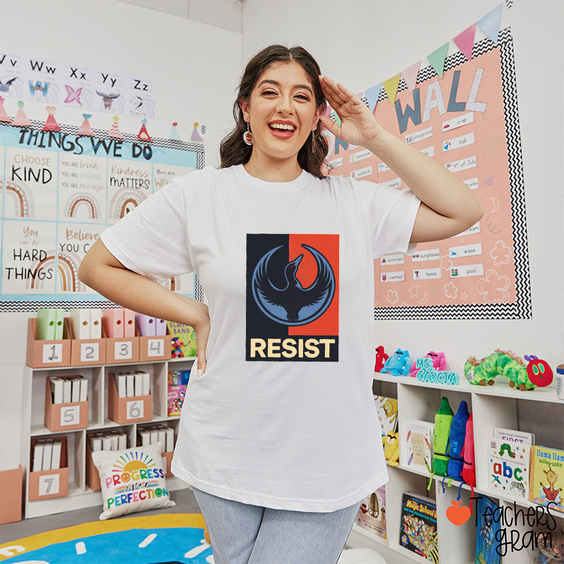 MN State Bird Loon Resist Teacher T-Shirt