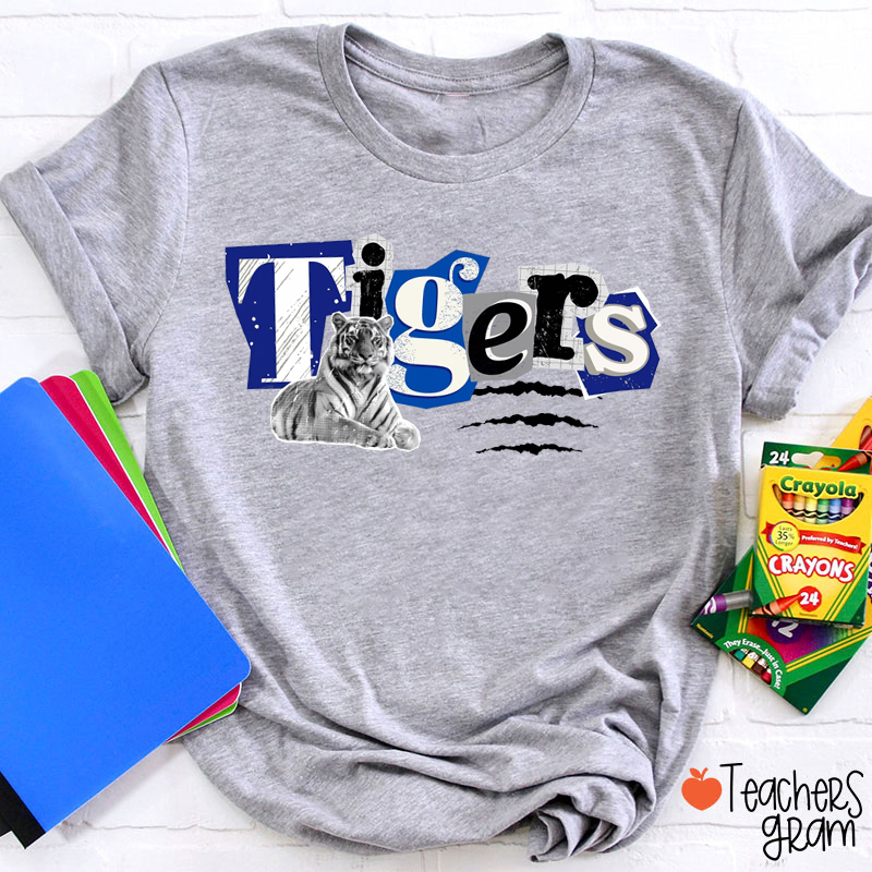 Personalized Mascot Stars School Spirit Teacher T-Shirt