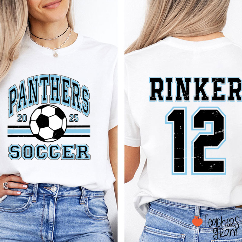 Personalized Mascot And Sport Game Day Teacher Two Sided T-Shirt