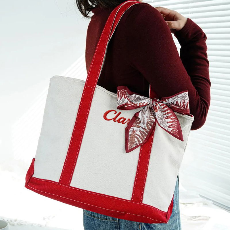 Personalized Embroidery Name Teacher Canvas Tote Bag