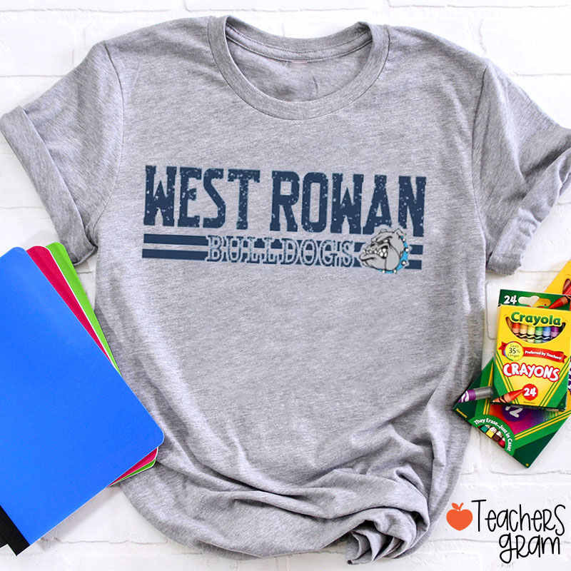 Personalized Mascot And School Name Double lines Design Teacher T-Shirt