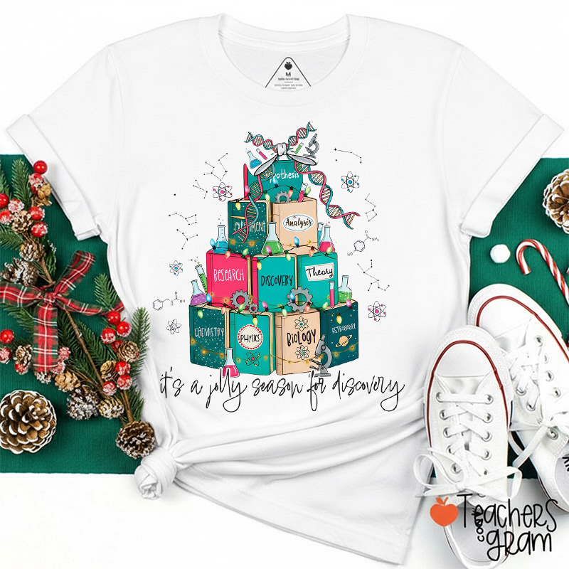 It's A Jolly Season For Discovery Science Teacher T-Shirt