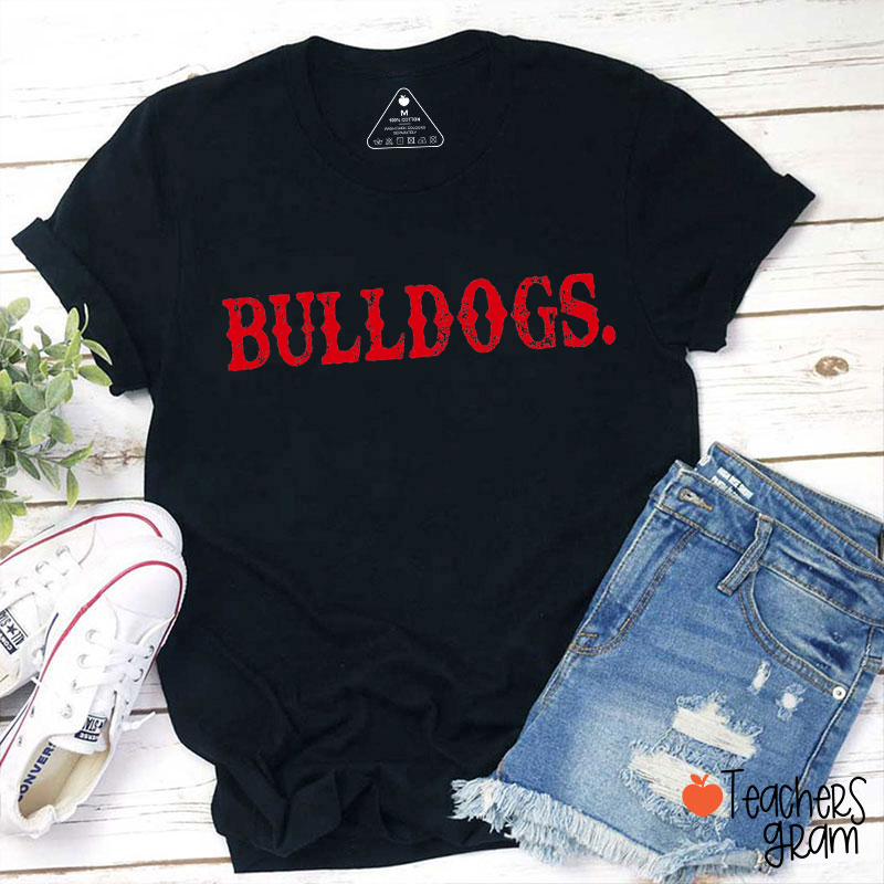 Personalized Mascot Simple Font School Spirit Teacher T-Shirt