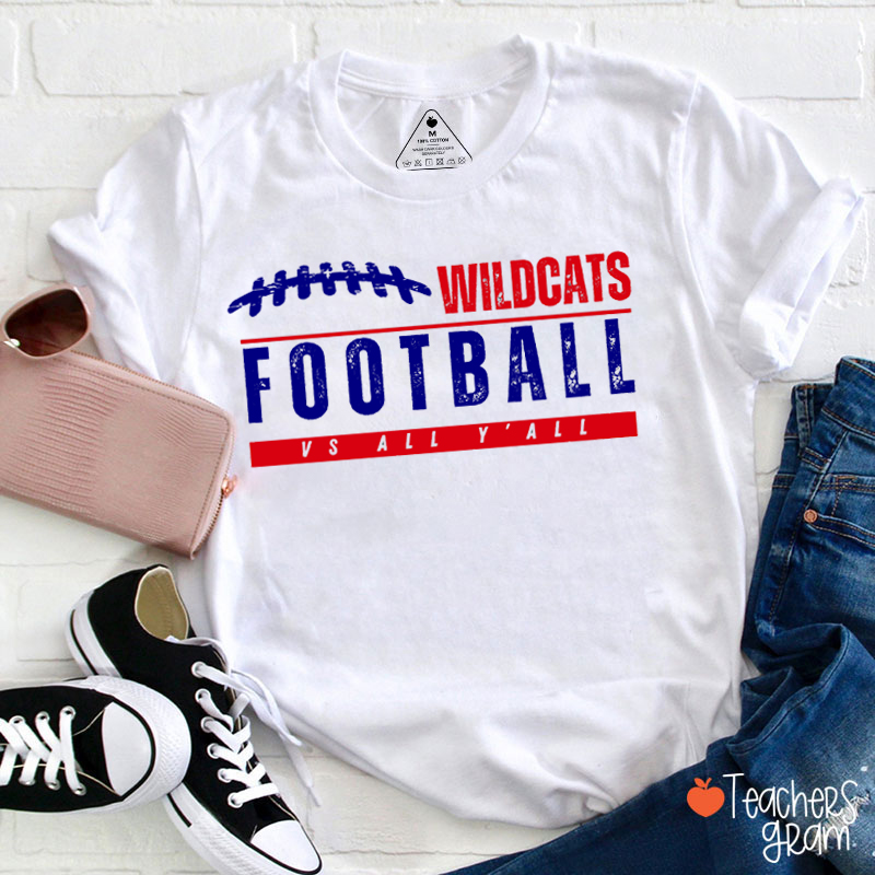 Personalized Mascot And Sport VS All Y'all Teacher T-Shirt