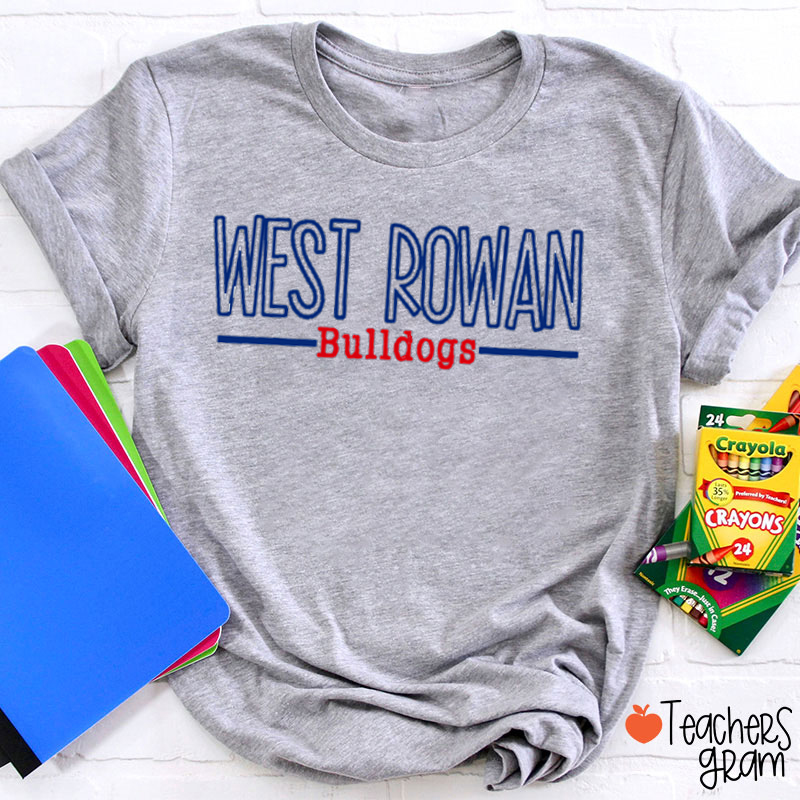 Personalized Mascot And School Name Simple Design Teacher T-Shirt