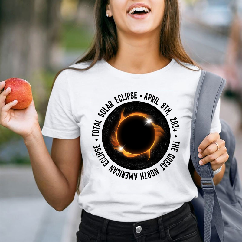 Sun Moon Earth Eclipse Teacher T-Shirt