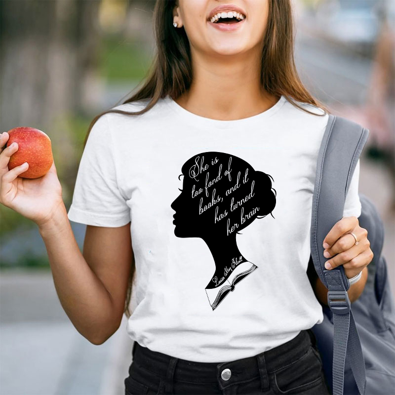 Too Fond Of Books Teacher T-Shirt