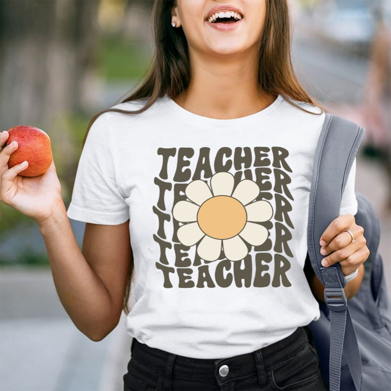 Daisy Flower Teacher T-Shirt