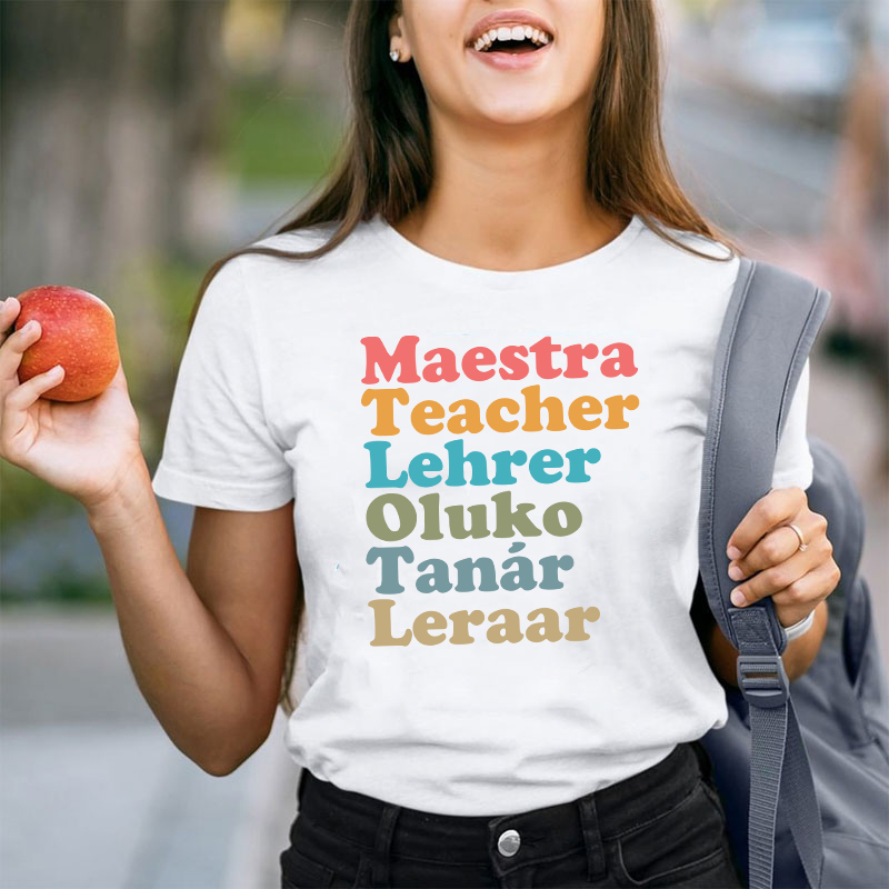 Bilingual Educator Multilingual Teacher T-Shirt