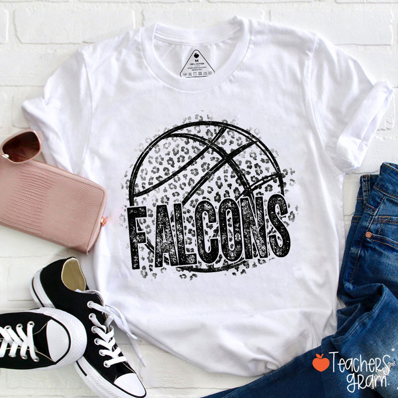 Personalized Mascot And Sport Leopard Game Day Teacher T-Shirt