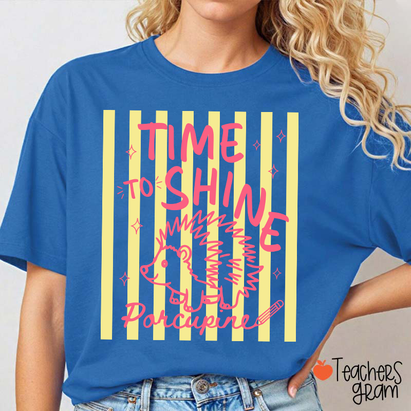 Personalized Missed Your Smile Crocodile Pink Stripe Teacher T-Shirt