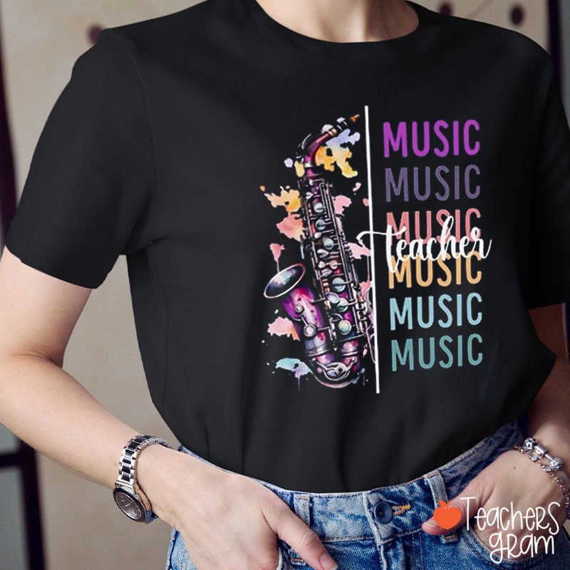 Music And Saxophone Teacher T-Shirt