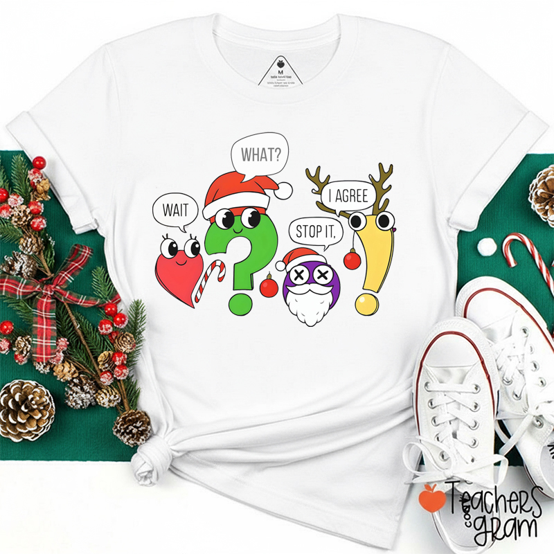 Funny Grammar Christmas English Teacher T-Shirt