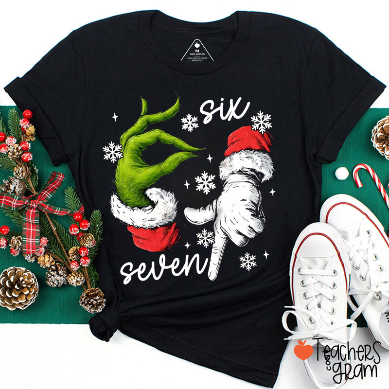 Funny Six Seven Green Hand Teacher T-Shirt