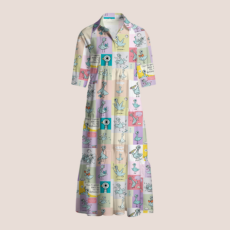 The Pigeon Has To Go To School Teacher Shirtdress