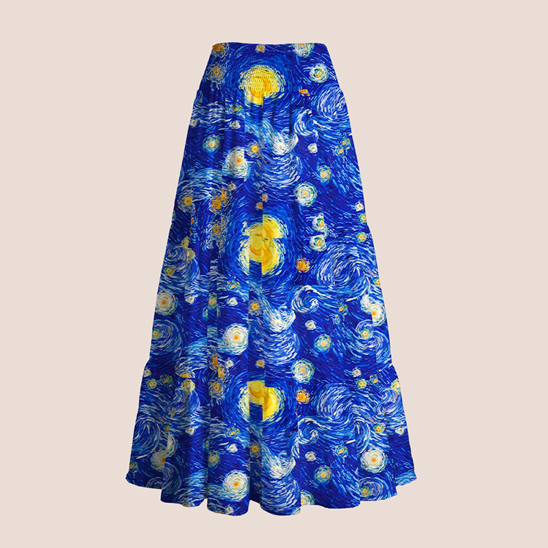 Night Of Stars And Moon Teacher Tiered Skirt