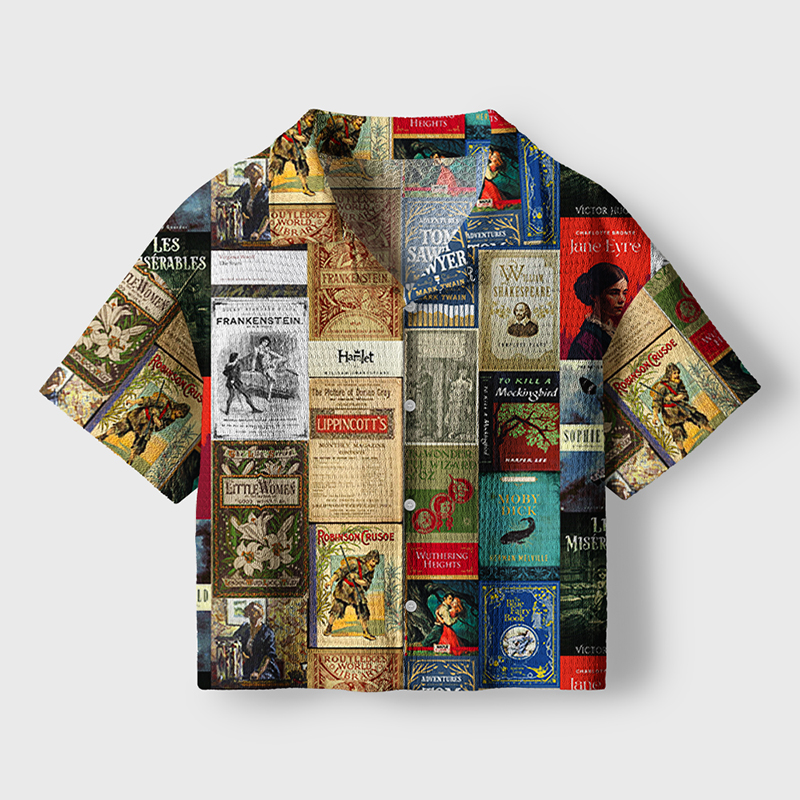 Masterpiece Literature Teacher Crochet Crop Camp Shirt