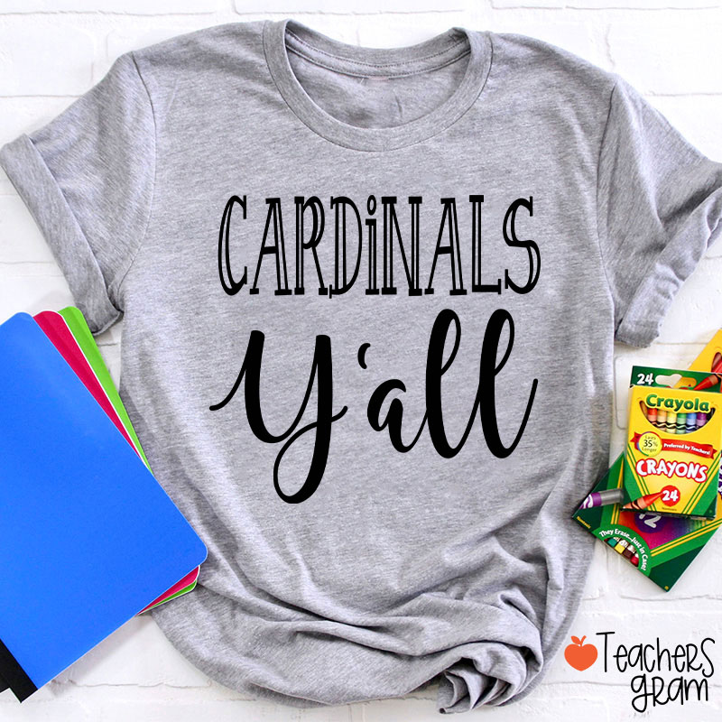 Personalized Mascot Y'all School Spirit Teacher T-Shirt