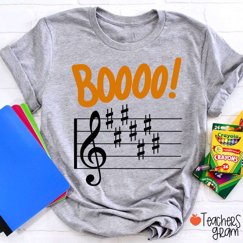 Boo Music Score Teacher T-Shirt