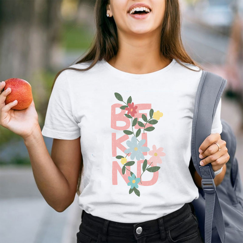 Be Kind Flower Teacher T-Shirt