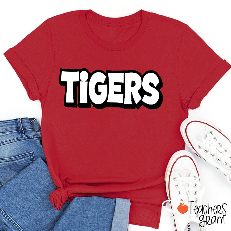 Personalized Mascot Simple Fonts Teacher T-Shirt
