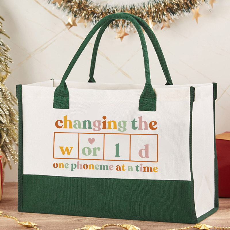Changing The World One Phoneme At A Time Teacher Cotton Tote Bag