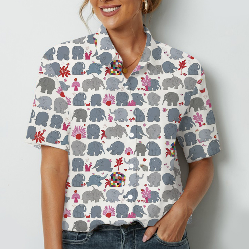 Looking For Elmer Elephant Teacher Short Sleeve Shirt