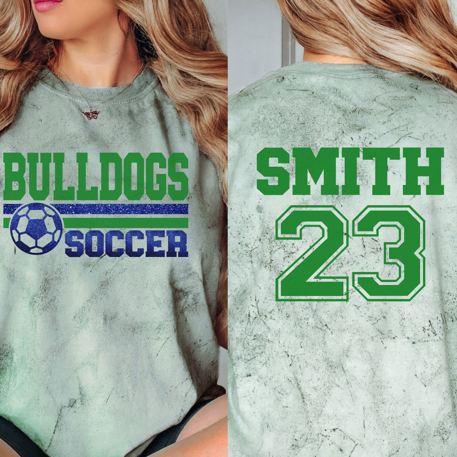 Personalized Mascot Sport Name And Number Teacher Printed T-Shirt