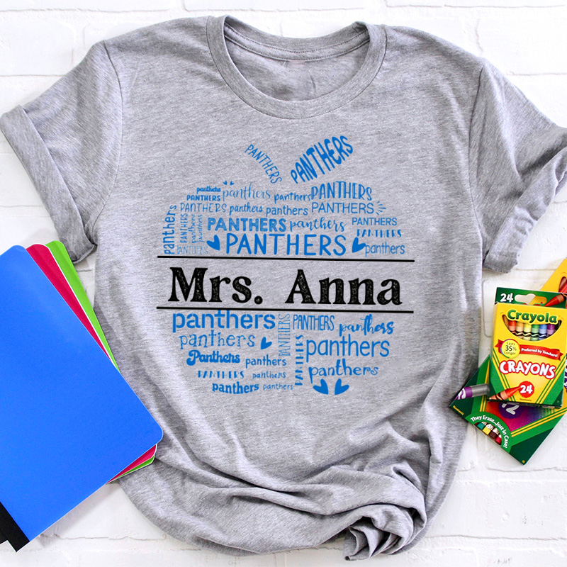 Personalized Name And Mascot Team Teacher T-Shirt