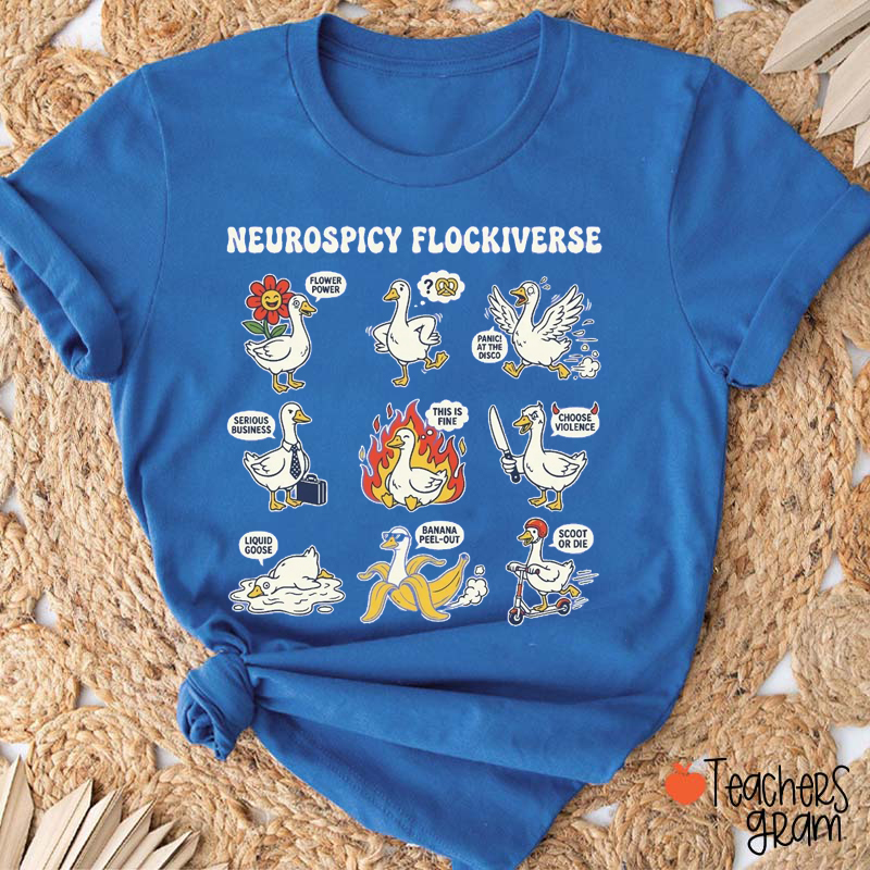 Neurospicy Flockiverse Teacher T-Shirt