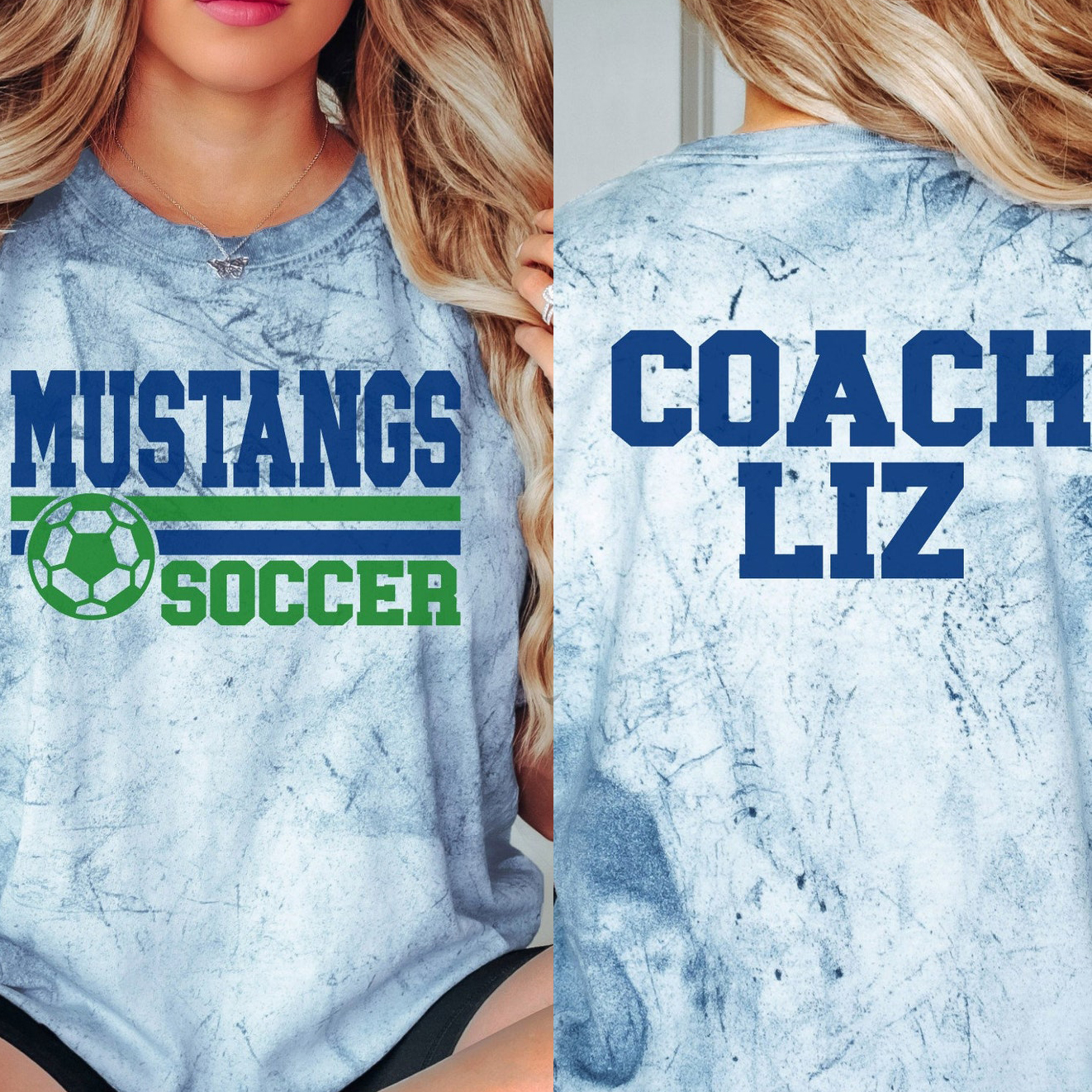 Personalized Mascot Sport Name And Number Teacher Printed T-Shirt