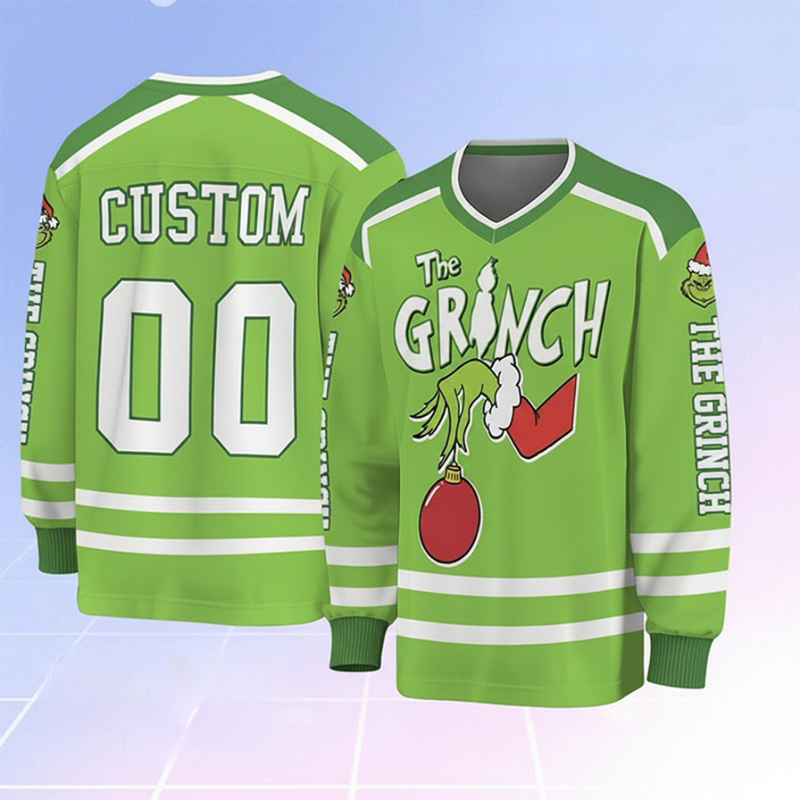 Personalized Name And Number The Green Hand Teacher Long Sleeve Jersey