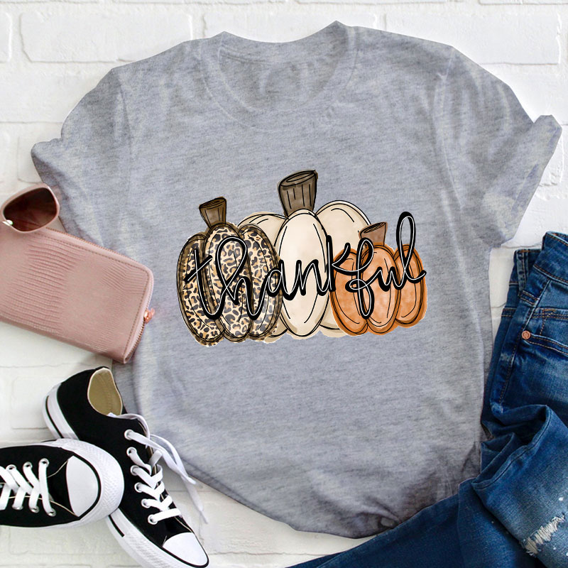 Thankful Pumpkins Teacher T-Shirt