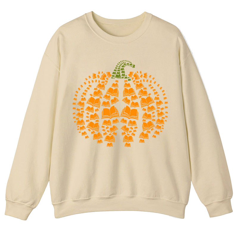 Halloween Pumpkins And Books Teacher Sweatshirt