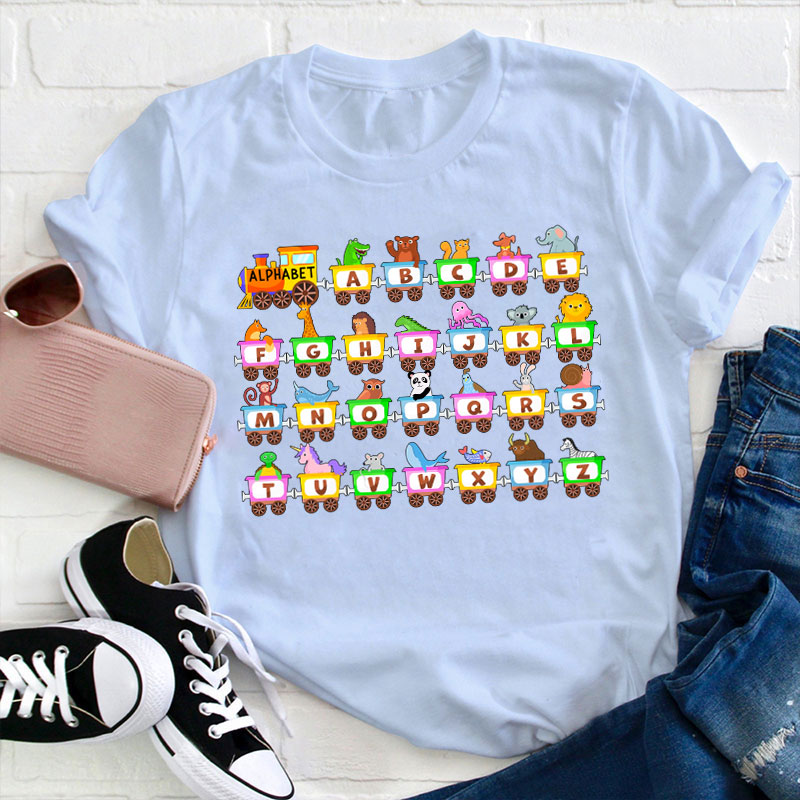 Alphabet Animal Train Teacher T-Shirt